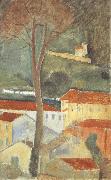 Amedeo Modigliani Landscape at Cagnes (mk39) Spain oil painting artist